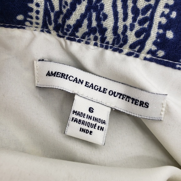 American Eagle Boho Double Slit Maxi Skirt Sz 6 - Picture 7 of 8